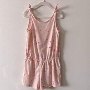 Childrens Place pink splatter paint romper
